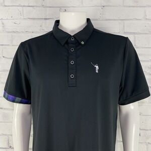 William Murray Shirt Men's Large L Polo Golf Short Sleeve Black Logo Golfing
